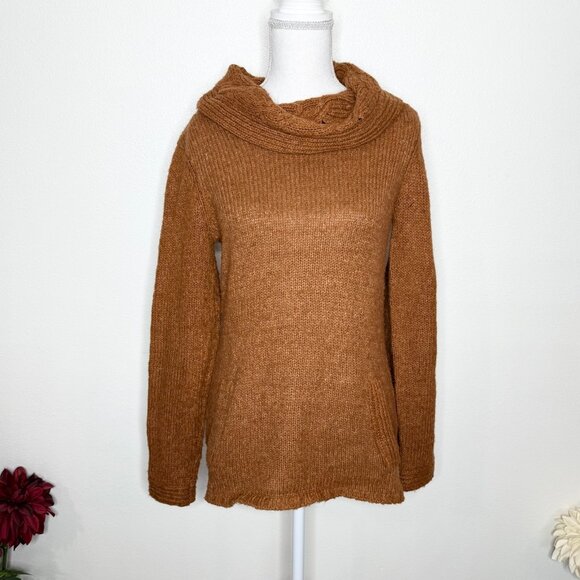 Royal Robbins Sweater Womens Size S Orange Cowl Neck Preppy Outdoors Minimalist - Picture 1 of 5